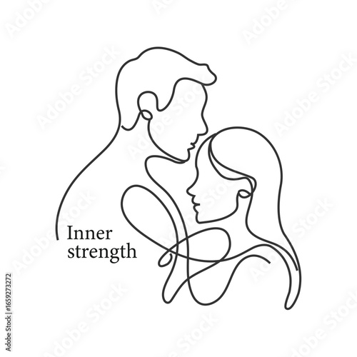 Couple Practicing Mindfulness Together With Self esteem, confident, gain motivation and inner strength.