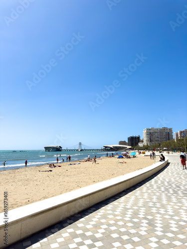 Wallpaper Mural Aerial Bird's eye view of Albanian city Durres. Buildings and beach along Adriatic sea coast. Torontodigital.ca