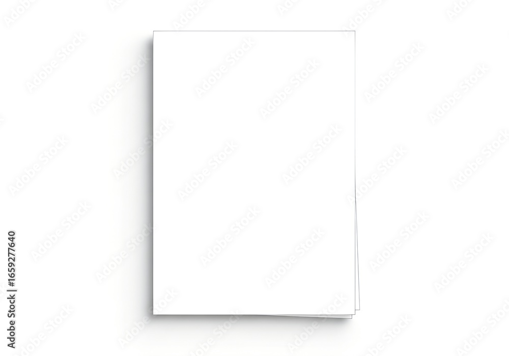 Blank White A4 Paper Template with Soft Shadow on White Background Blank White A4 Paper Template with Soft Shadow on White Background
