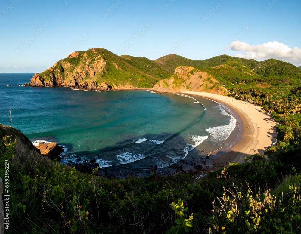 Fototapeta premium Serene bay beach landscape