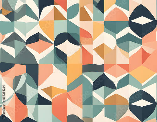 Modern vector pattern with colorful polygons. Polygons texture. Modern background.