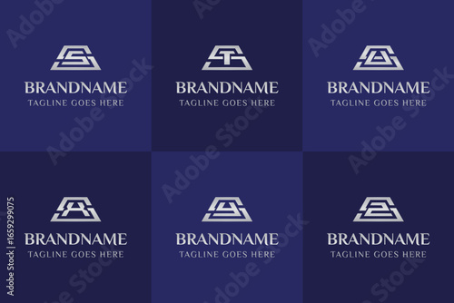 Letters SS ST SU SX SY SZ Silver Bar Logo, symbolizing wealth, value, and premium quality