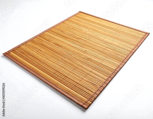 Light brown rectangular bamboo placemat