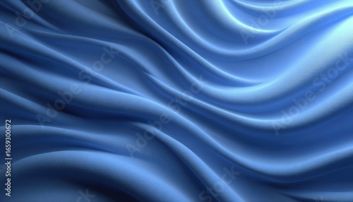Wallpaper Mural Smooth, flowing curves of light blue fabric create a visually appealing texture Torontodigital.ca