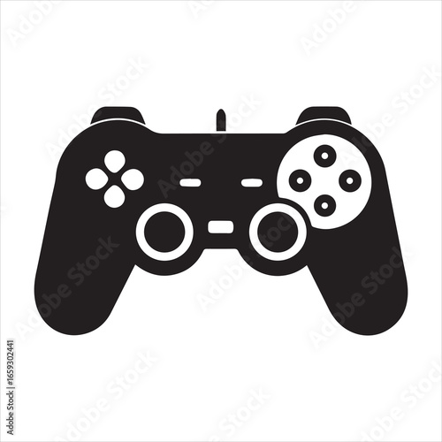 video game controller silhouette vector illustration