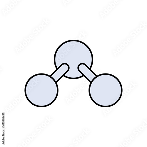 Collagen Icon. Symbol of main structural protein found in skin. Constructions of connective tissue.