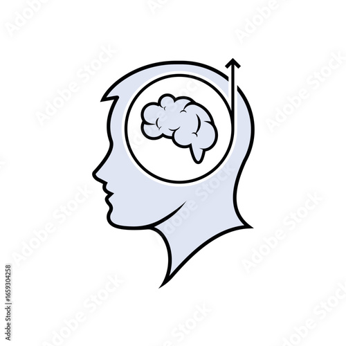 Learning Development Icon. Update, Upgrade Knowledge.  
