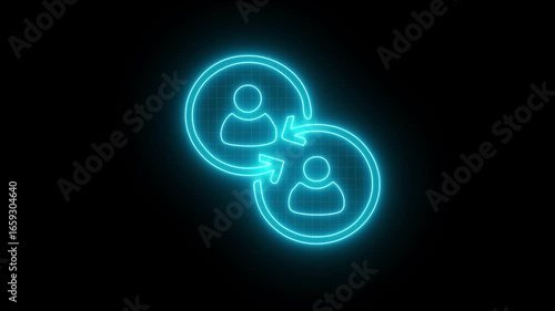 Glowing affiliate program, futuristic digital marketing concept, innovative online business strategy, 4k video on dark background