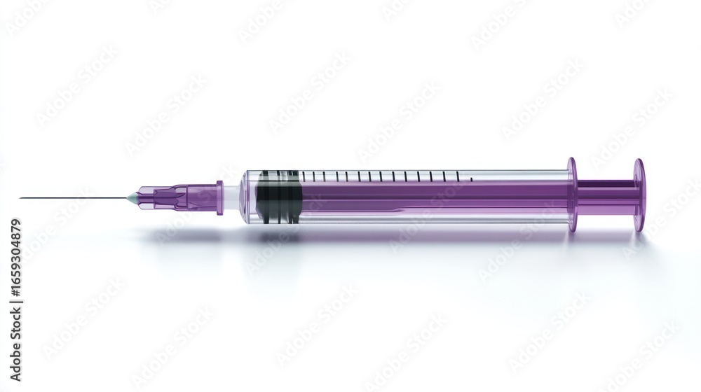 Fototapeta premium Medical Syringe on White Background