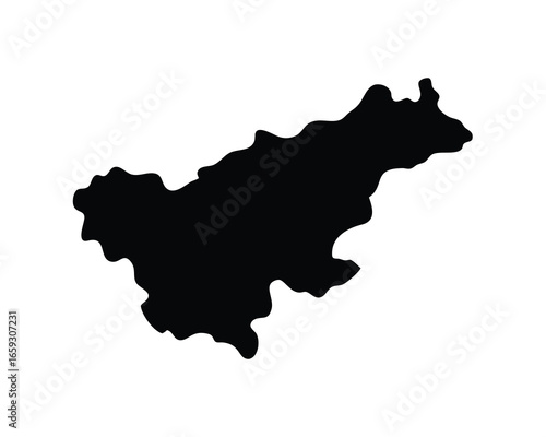 Simple vector map of Slovenia showing the shape and borders