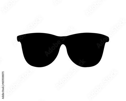 Stylish black sunglasses silhouette for eye protection and fashion statement image