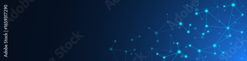 Molecular structure and genetic engineering, molecules DNA, neural network, scientific research. Abstract background for innovation technology, science, healthcare, and medicine