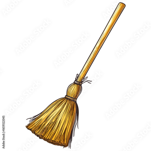 christmas broom, decoration, christmas, festival, vector, transparent background, xmas, winter, celebration, present, ornament, isolated