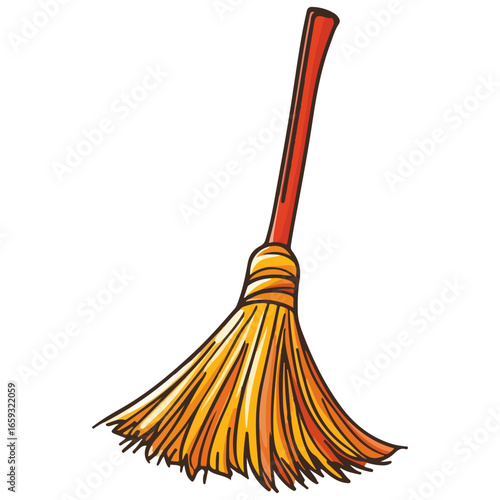 christmas broom, decoration, christmas, festival, vector, transparent background, xmas, winter, celebration, present, ornament, isolated