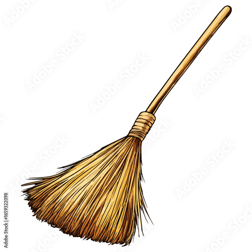 christmas broom, decoration, christmas, festival, vector, transparent background, xmas, winter, celebration, present, ornament, isolated