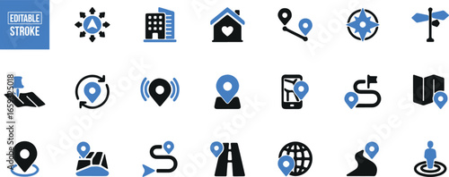 Real estate icon set, house location vector, property symbol design, home location icon, realty marker vector, map house icon, real estate agent symbol, property locator design, building location vect