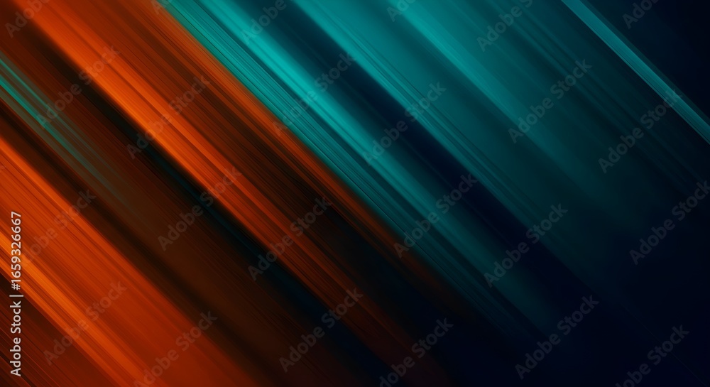 Fototapeta premium Teal & Orange Fast Lines – High-Velocity Gradient Motion for Tech Ads, Esports Streams & Futuristic UI (Seamless 4K, Glowing, Dynamic Energy)