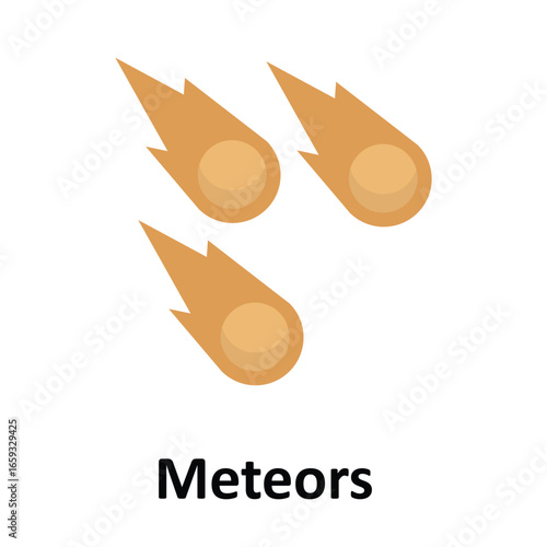 Meteors Vector icon which can easily modify or edit
