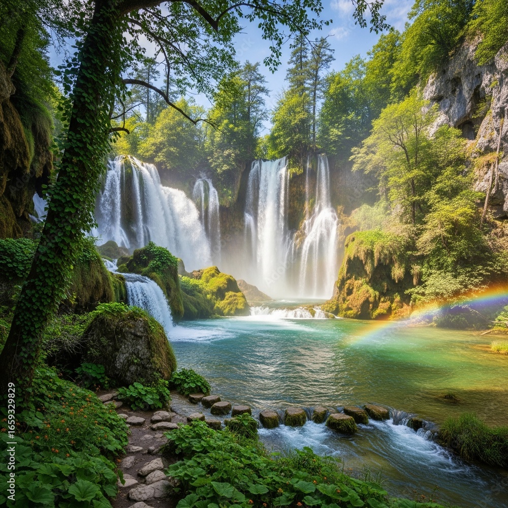 Obraz premium waterfall in the jungle