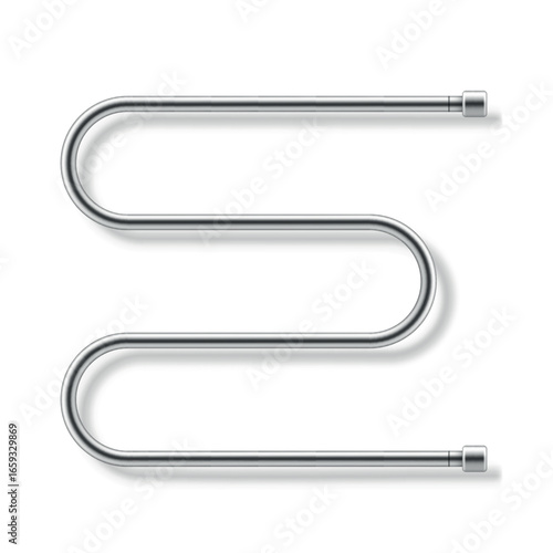 Illustration of a bathroom heater, the practical shape of which ensures excellent drying of wet laundry