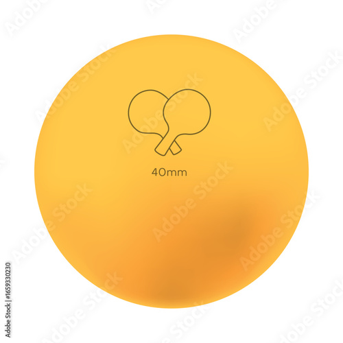 Ping pong ball design displayed on a clean white background for sporting and recreational use