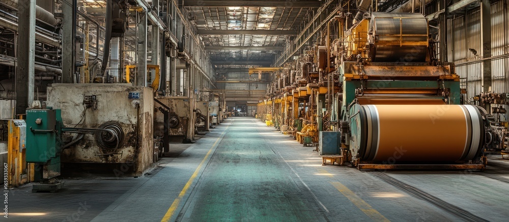 Fototapeta premium Industrial metal rolling factory