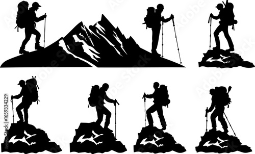 "Trailblazing Trio: Hiking in Sync"