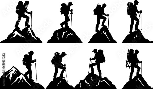 "Trailblazing Trio: Hiking in Sync"