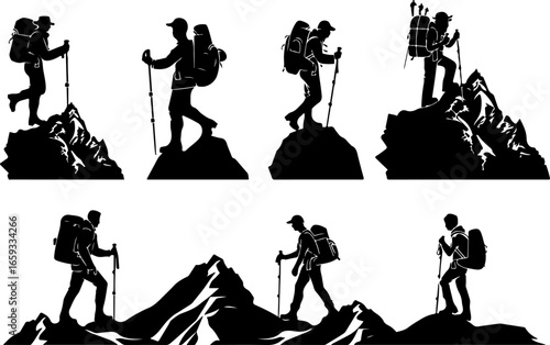 "Trailblazing Trio: Hiking in Sync"