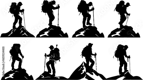 "Trailblazing Trio: Hiking in Sync"