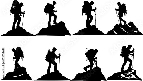 "Trailblazing Trio: Hiking in Sync"
