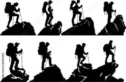 "Trailblazing Trio: Hiking in Sync"
