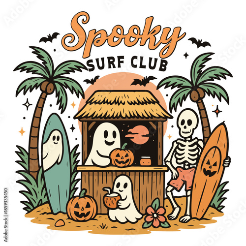 haunt girl summer - Haunted Tropical T-shirt Vector, Retro Gothic Halloween ClipArt, Summerween Sublimation, Ghost Halloween Beach Shirt, Spooky Halloween Summer Quote Shirt
