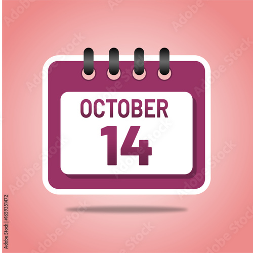 October 14 Clean Planner Illustration