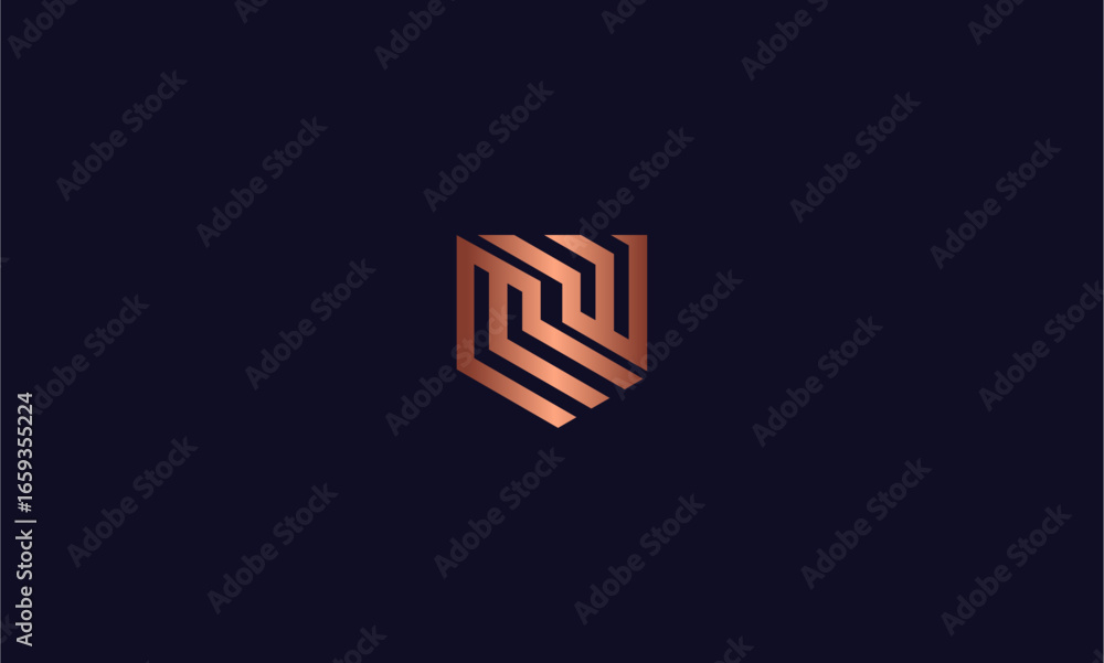 MW initial letters, monogram logo MW initial letters, monogram logo