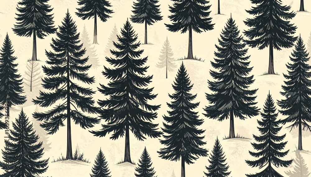 Obraz premium Minimalistic Nature-Inspired Patterns