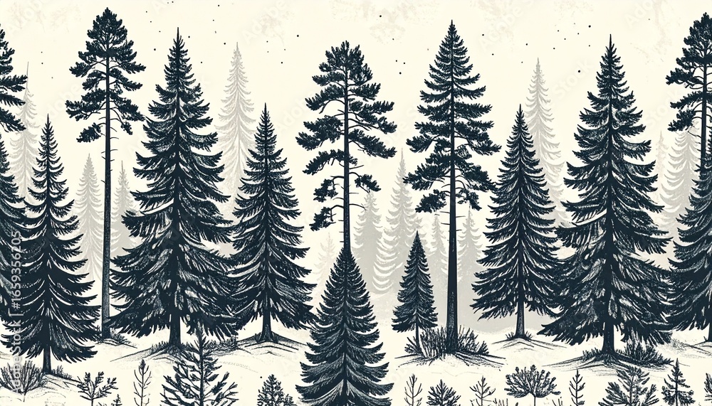 Obraz premium Minimalistic Nature-Inspired Patterns