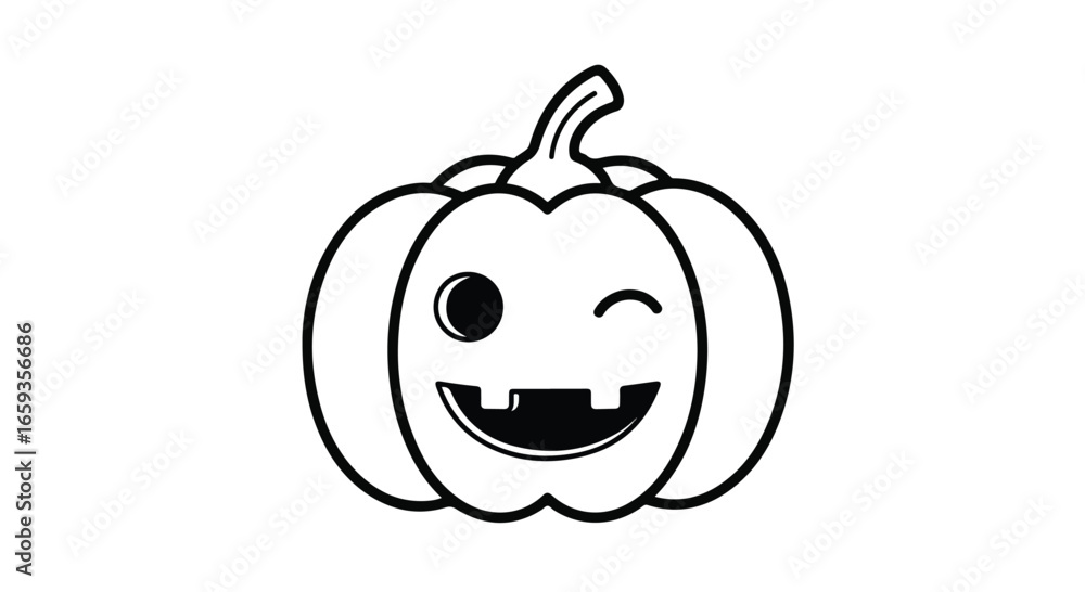 Fototapeta premium Cartoon pumpkin illustration