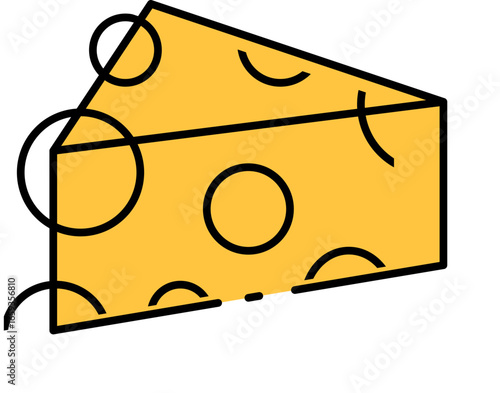 Cow Farm and Dairy Product Line Icons – Meat, Milk, and Agriculture Vector Set