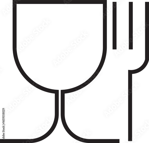 Food grade plastic icon vector illustration