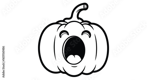 Smiling pumpkin cartoon illustration