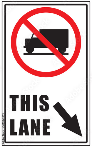 Regulatory signs - RB-39 Lane Use Restriction sign