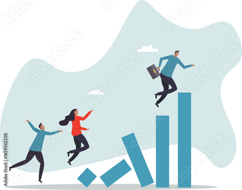Taking initiative to win business competition, determination or entrepreneurship to overcome difficulty and success,about a man and his life.