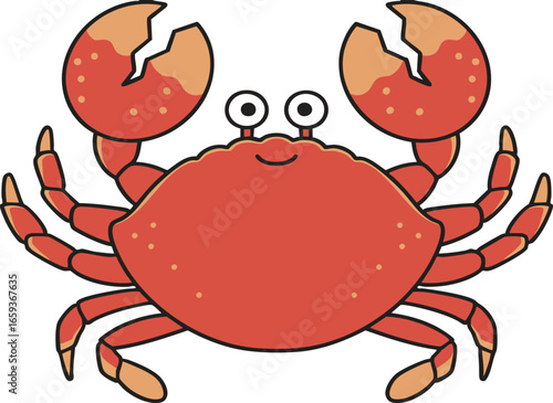 crab on white background