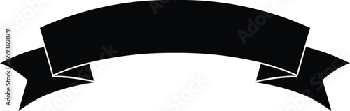 Ribbon Banner Vector Silhouette