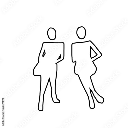 white silhouette friends sitting 12