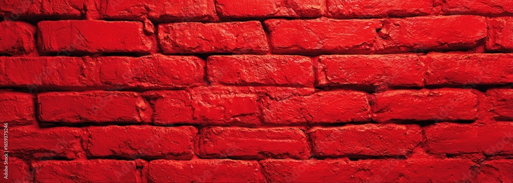 Fototapeta premium Vibrant red brick wall