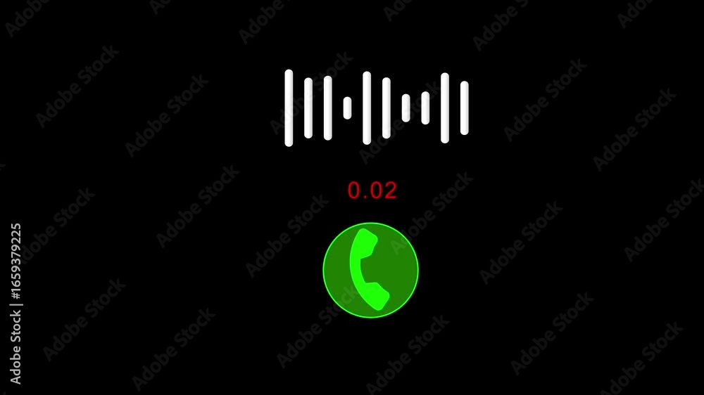 Incoming Call Screen Animated Call Interface Graphic Design Concept ...