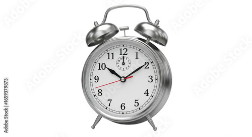 Slika na platnu Isolated Silver Alarm Clock