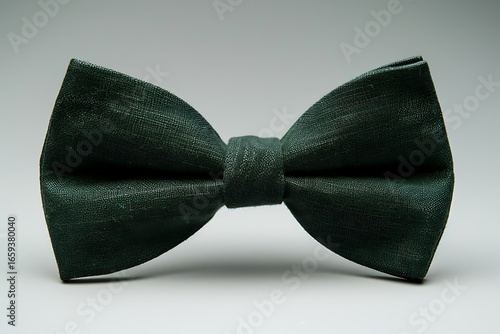 A deep green  royal  velvet bow tie 